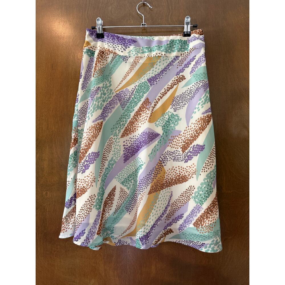 y2k Vintage Tailor B. Moss abstract print flowy pencil skirt